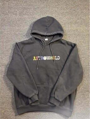 Astroworld Graphic Hoodie Size XL, Black
